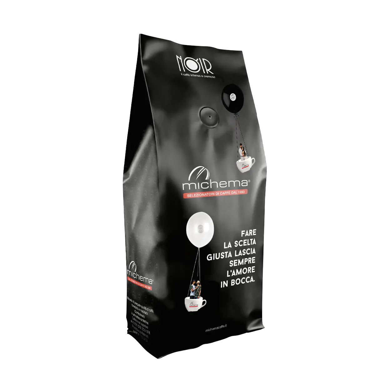 Packaging da 1kg di caffè Michema, varietà Noir